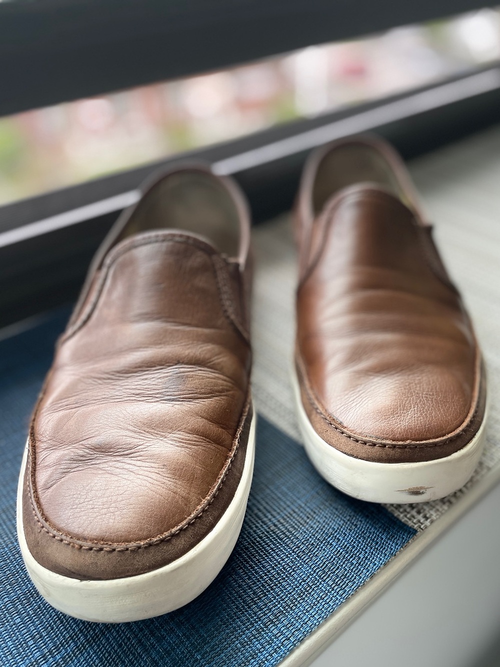FRYE Men's Brown Leather Slip-On Casual Shoes